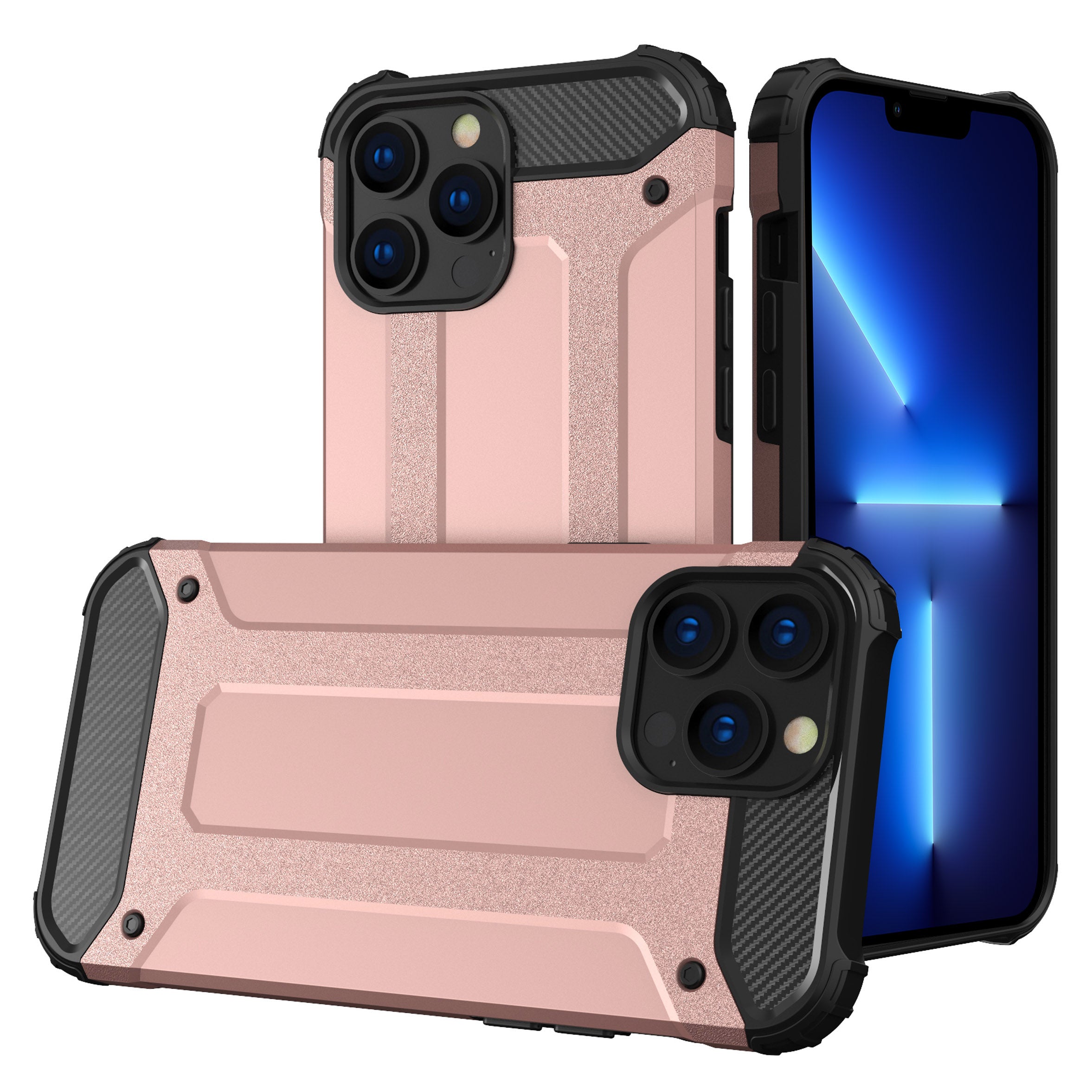 Til iPhone 13 Pro 6,1 tommer hård pc-bagside blød TPU stødsikker bagcover Telefonbeskytter-etui Til iPhone 13 Pro 6,1 tommer hård pc-bagside blød TPU stødsikker bagcover Telefonbeskytter-etui